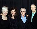 With Thelma Schoonmaker, Martin Scorsese and Howard Shore. Photo by David Fox.