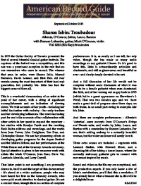 Sharon Isbin: Troubadour, American Record Guide, September/October 2015