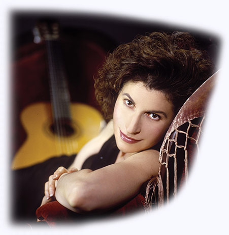 Sharon Isbin Sitting with Guitar